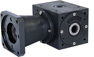 Servo bevel gearbox with hollow shaft and Internal involute spline