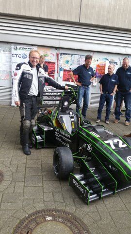 Mr. Frings checking the car