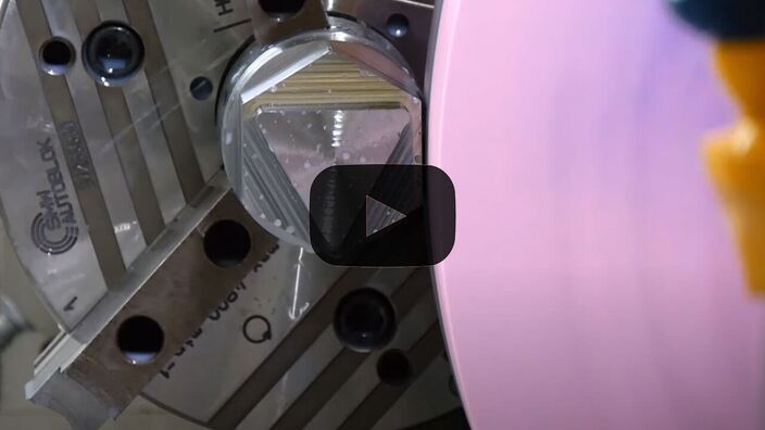 Grinding of an hexagon - Video