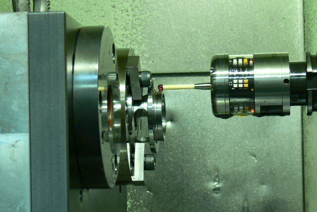 Close-up view in the machine