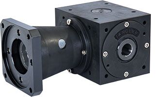 Servo bevel gearbox with hollow shaft