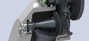 Bevel spur gearboxes