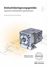 Speed modulation gearbox catalogue TANDLER