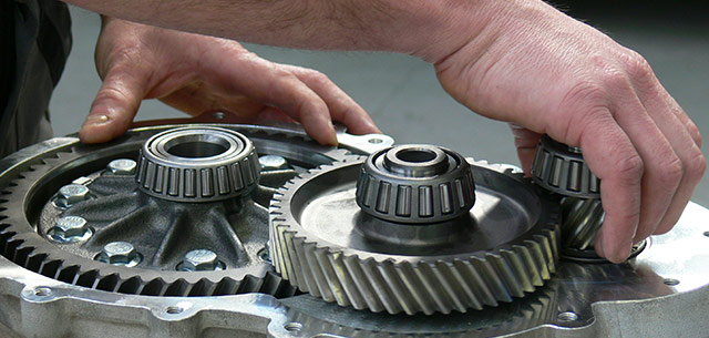 A gearboxes fabric with manufactury feeling