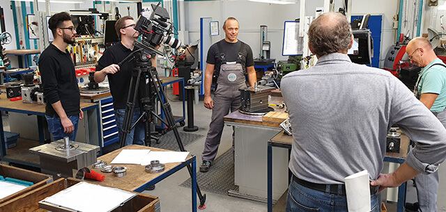 Film shooting in the assembly